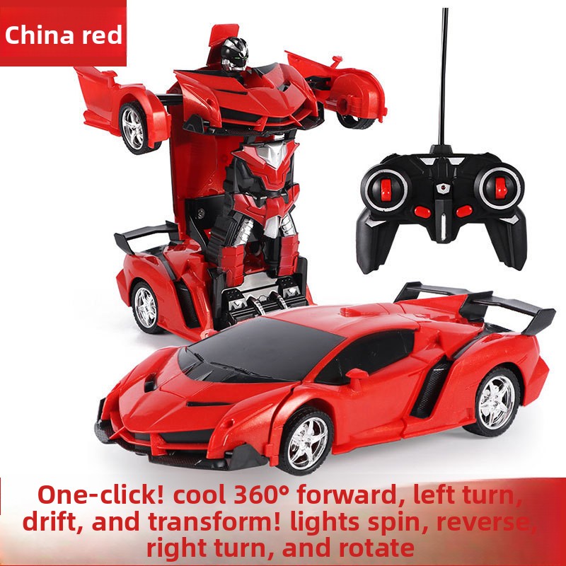 Remote Control Transforming Car Robot RC Racing Car One-Button Deformation Vehicle Model Toys for Kids