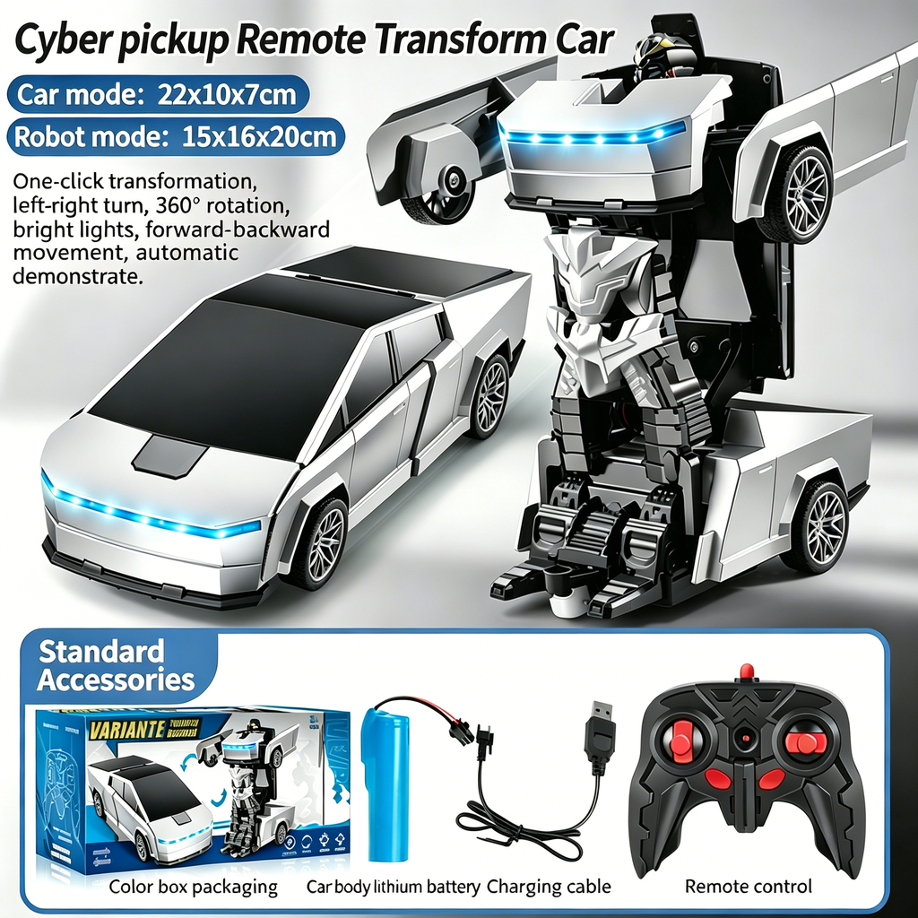 Remote Control Transforming Car Robot RC Racing Car One-Button Deformation Vehicle Model Toys for Kids