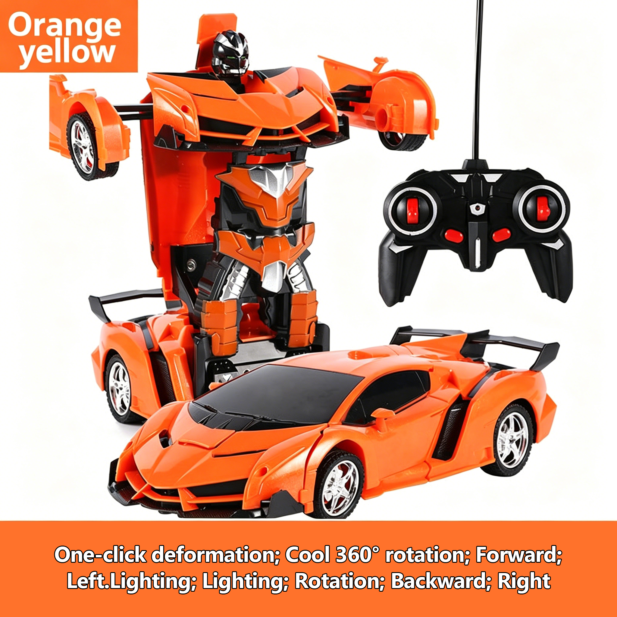 Remote Control Transforming Car Robot RC Racing Car One-Button Deformation Vehicle Model Toys for Kids