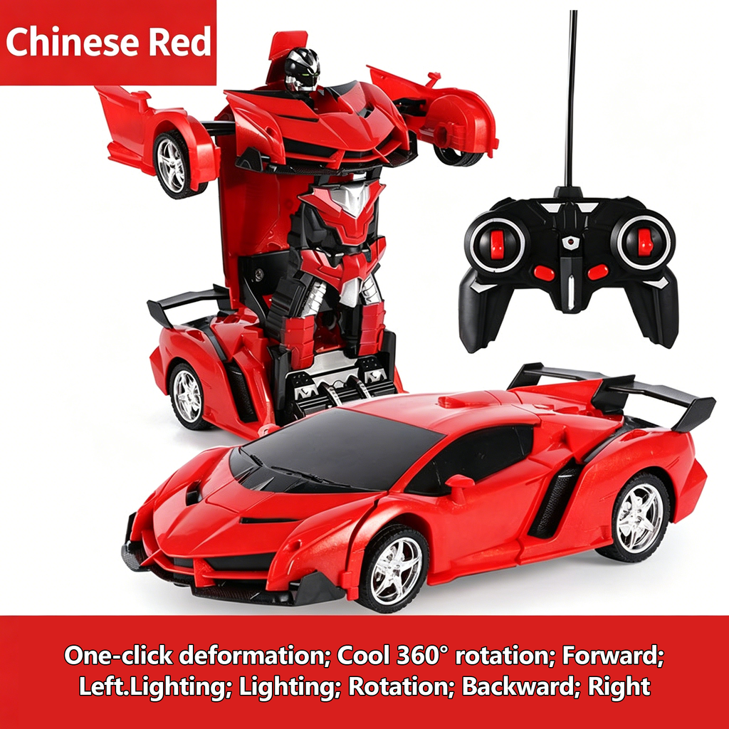 Remote Control Transforming Car Robot RC Racing Car One-Button Deformation Vehicle Model Toys for Kids