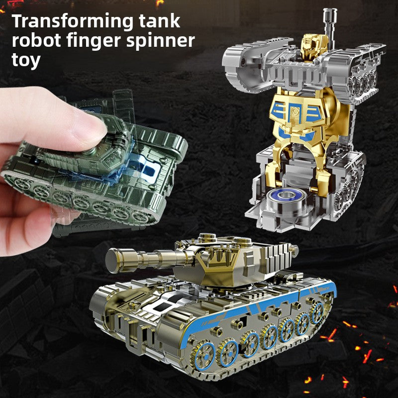 Deformation Robot Tank Mecha Fidget Spinner Novelty Stress Relief Toy for Kids