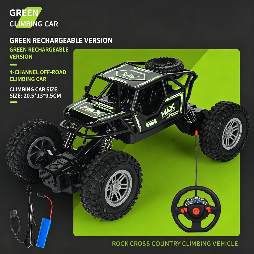 Alloy 4WD RC Off-Road Climbing Car High Speed Remote Control Truck Toys for Boys Kids