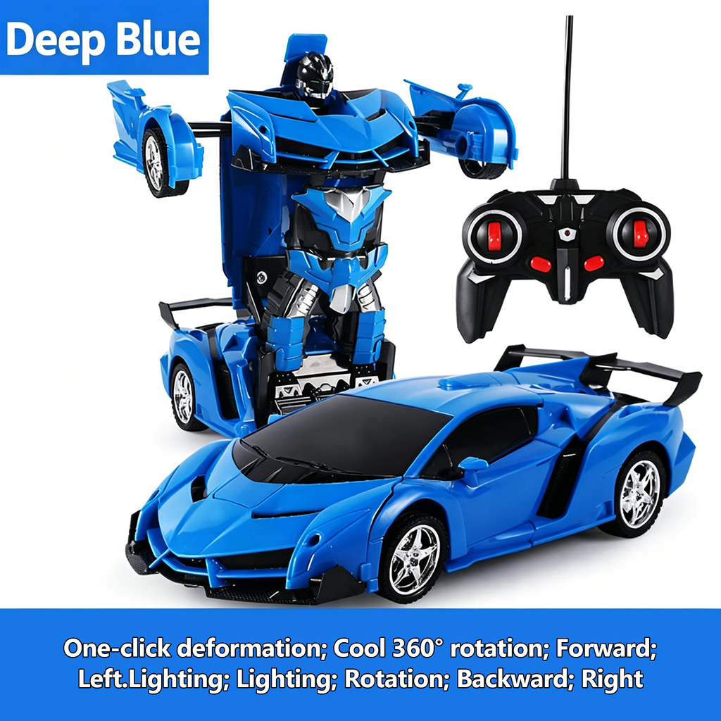 Remote Control Transforming Car Robot RC Racing Car One-Button Deformation Vehicle Model Toys for Kids