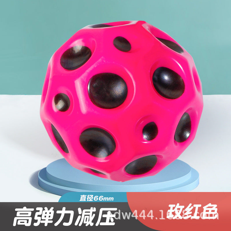 Anti-Gravity Moon Bouncy Ball High Elastic Hole Ball Outdoor Rebound Stress Relief Toy for Kids Adults
