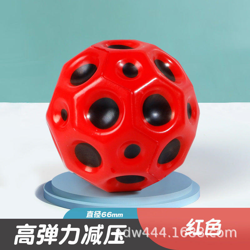 Anti-Gravity Moon Bouncy Ball High Elastic Hole Ball Outdoor Rebound Stress Relief Toy for Kids Adults