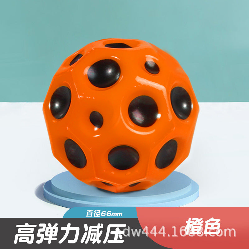 Anti-Gravity Moon Bouncy Ball High Elastic Hole Ball Outdoor Rebound Stress Relief Toy for Kids Adults