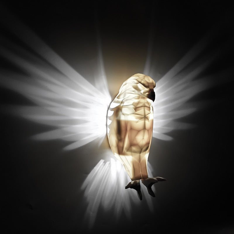 Eagle Owl Projection Night Light Creative Wall Lamp Indoor Art Home Decor Unique Ornament