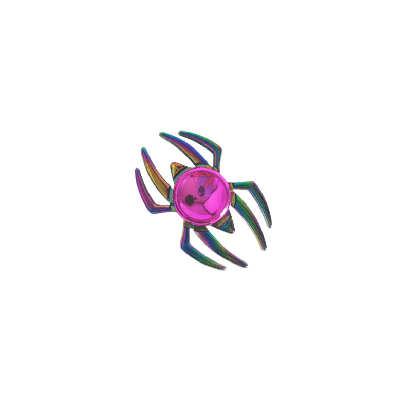 Shiny Color Alloy Finger Fidget Spinner Portable Stress Relief Decompression Toy for Kids Adults