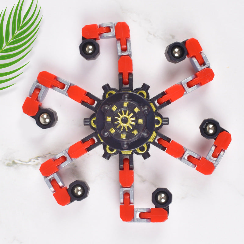 Creative Transformable Mechanical Fidget Spinner Anxiety Relief Educational Finger Stress Relief Toy