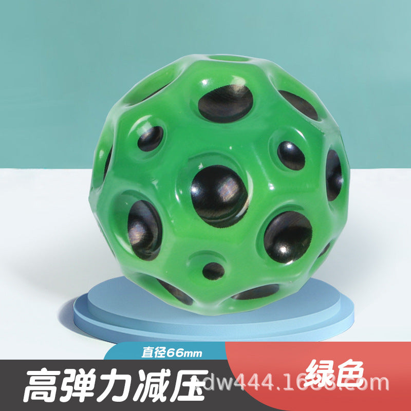 Anti-Gravity Moon Bouncy Ball High Elastic Hole Ball Outdoor Rebound Stress Relief Toy for Kids Adults