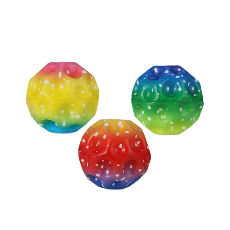 Anti-Gravity Moon Bouncy Ball High Elastic Hole Ball Outdoor Rebound Stress Relief Toy for Kids Adults