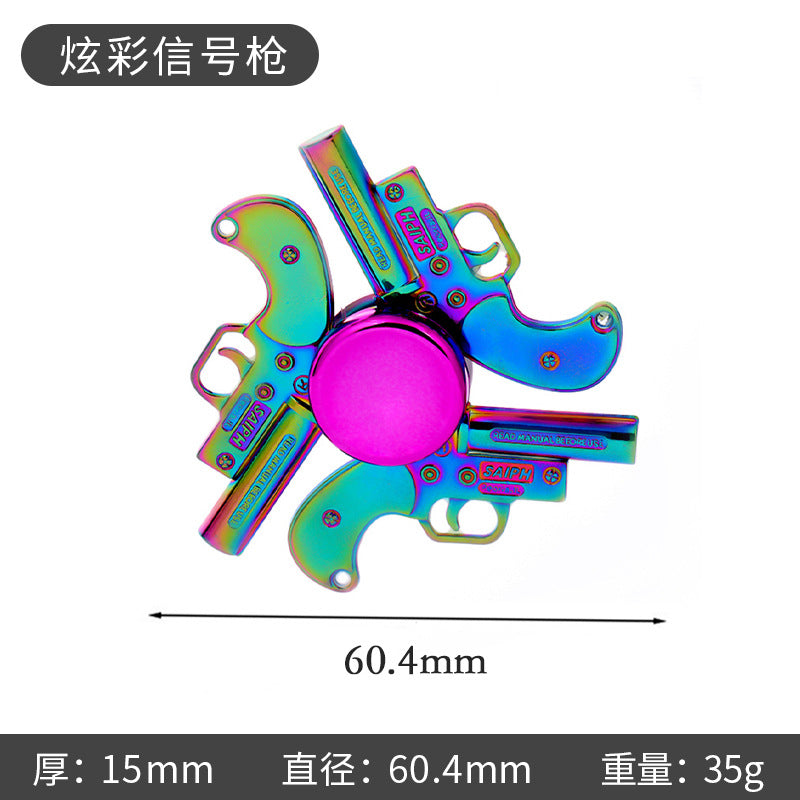 Shiny Color Alloy Finger Fidget Spinner Portable Stress Relief Decompression Toy for Kids Adults