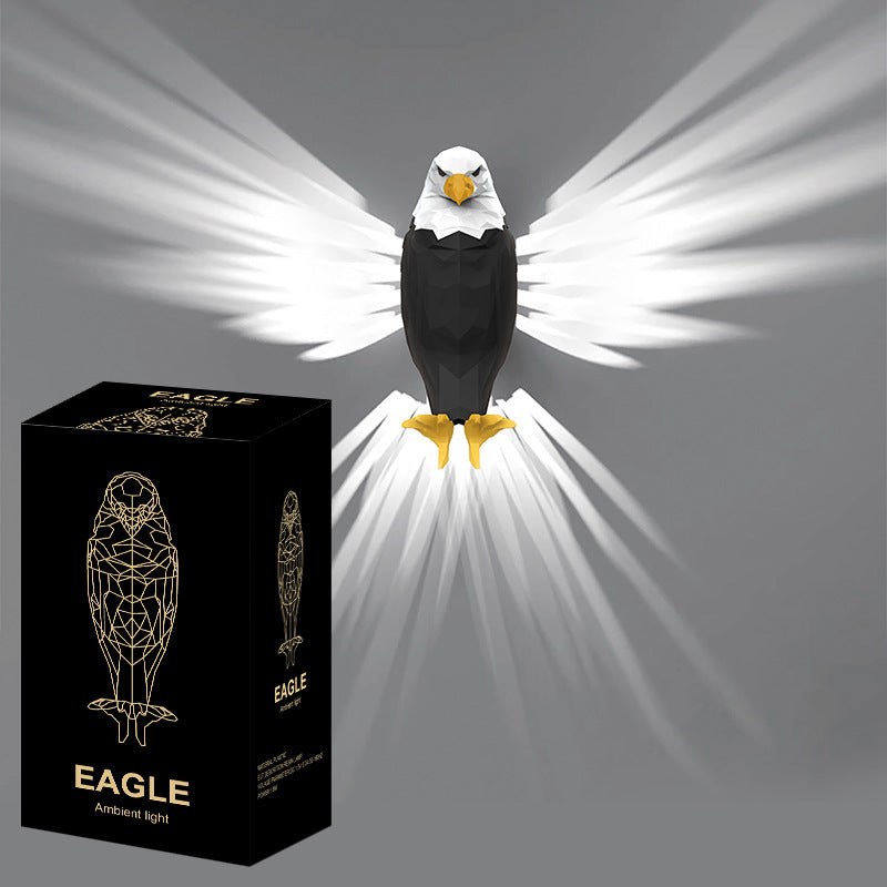 Eagle Owl Projection Night Light Creative Wall Lamp Indoor Art Home Decor Unique Ornament