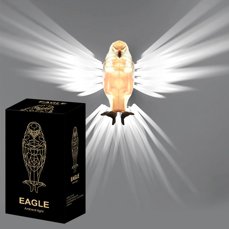 Eagle Owl Projection Night Light Creative Wall Lamp Indoor Art Home Decor Unique Ornament