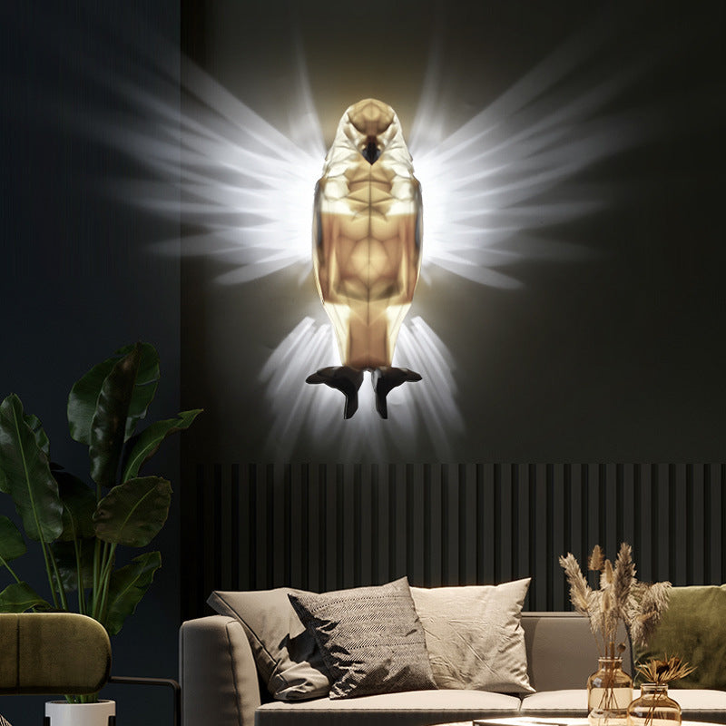 Eagle Owl Projection Night Light Creative Wall Lamp Indoor Art Home Decor Unique Ornament