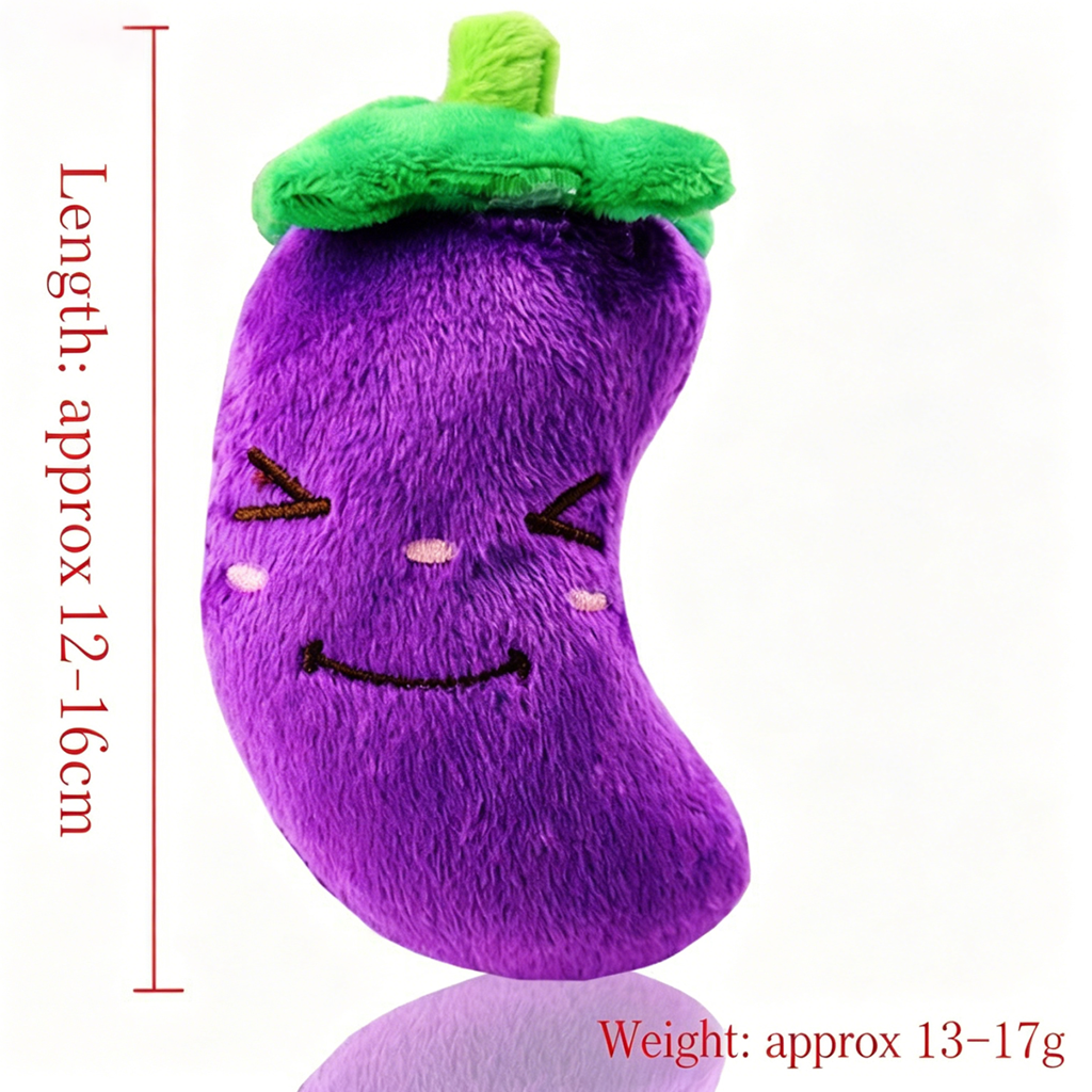 New Arrival Squeaky Dog Toys Cute Fruit & Food Shaped Plush Pet Toys for Puppies
