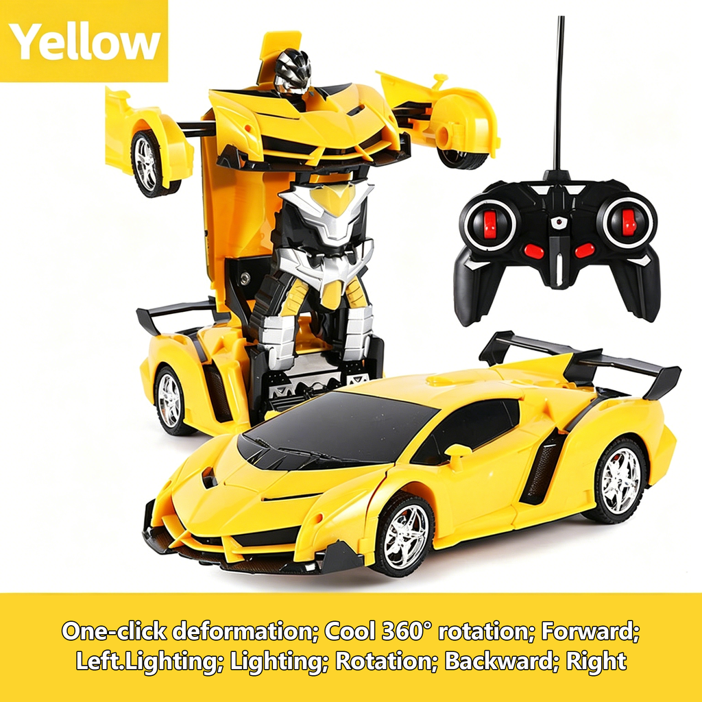 Remote Control Transforming Car Robot RC Racing Car One-Button Deformation Vehicle Model Toys for Kids