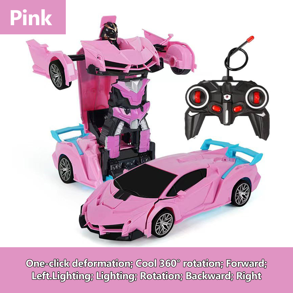 Remote Control Transforming Car Robot RC Racing Car One-Button Deformation Vehicle Model Toys for Kids