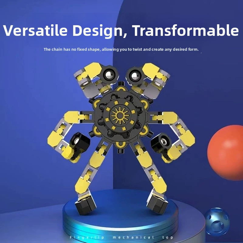 Creative Transformable Mechanical Fidget Spinner Anxiety Relief Educational Finger Stress Relief Toy