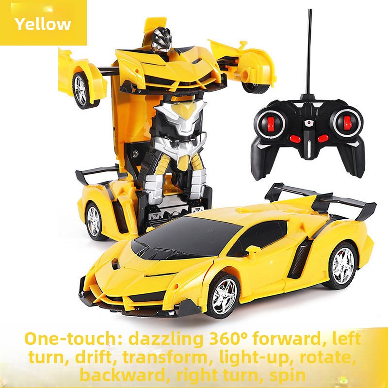Remote Control Transforming Car Robot RC Racing Car One-Button Deformation Vehicle Model Toys for Kids