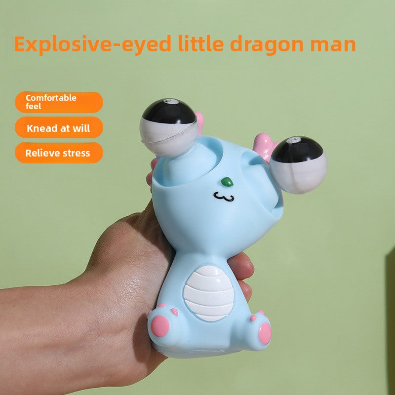 Cute Panda & Milk Dragon Pop Eyes Squishy Toys Stress Relief Squeeze Toys for Kids & Adults