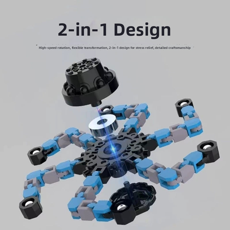 Creative Transformable Mechanical Fidget Spinner Anxiety Relief Educational Finger Stress Relief Toy