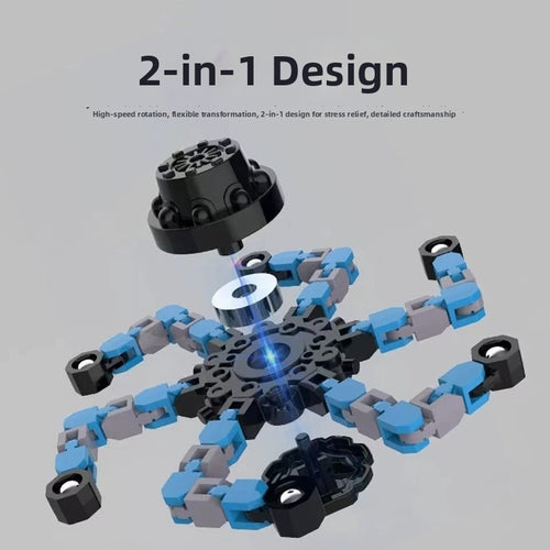 Creative Transformable Mechanical Fidget Spinner Anxiety Relief Educational Finger Stress Relief Toy