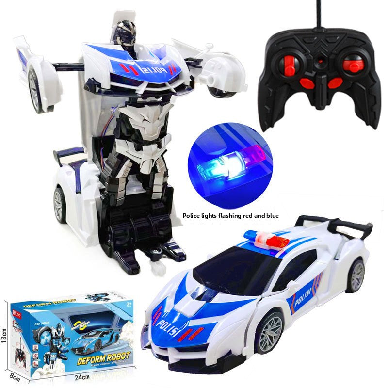 Remote Control Transforming Car Robot RC Racing Car One-Button Deformation Vehicle Model Toys for Kids