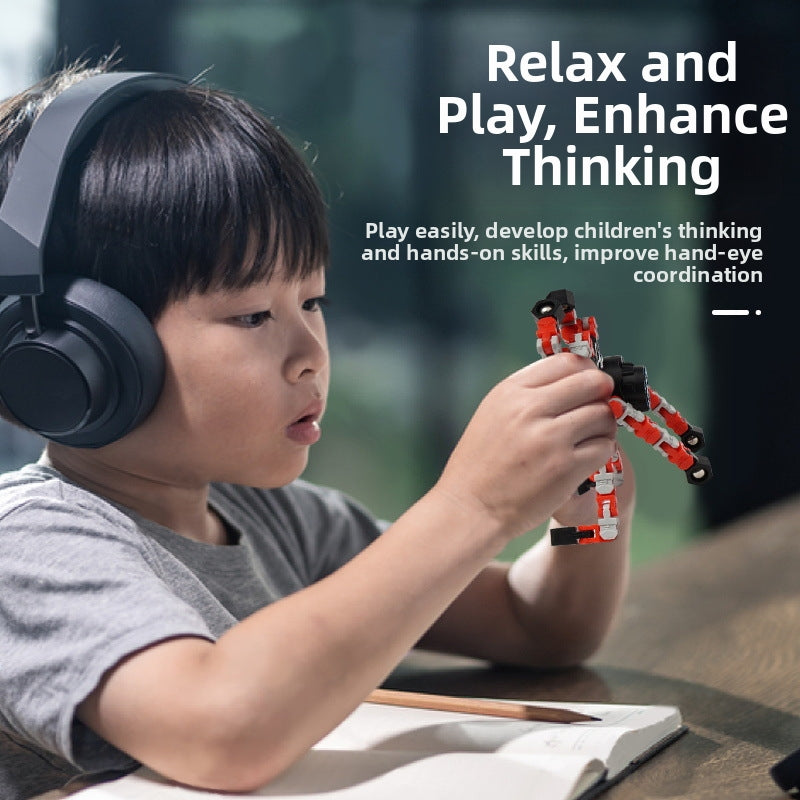 Creative Transformable Mechanical Fidget Spinner Anxiety Relief Educational Finger Stress Relief Toy